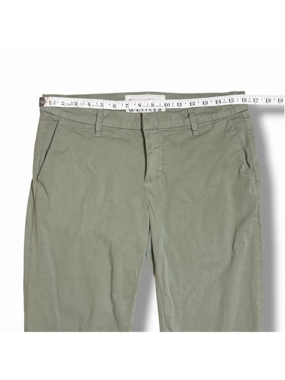 Frank & Eileen Wicklow Italian Performance Twill Chino Sage Green Size 6 NEW